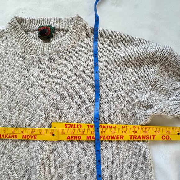 Vintage Boston Traders Linen Cotton Fisherman Pullover Knit Sweater Women's L - Picture 3 of 7